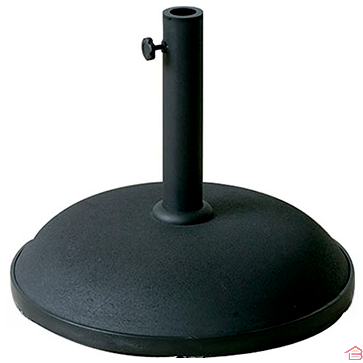 SOCLE DE PARASOL ROND EN BÉTON 25 KG VERT FONCÉ AVEC TUBE EN ACIER