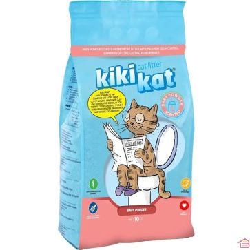 LITIÈRE AGGLOMÉRANTE POUR CHAT À L’ARGILE BENTONITE BLANCHE NATURELLE PARFUM POUDRE POUR BÉBÉ 10 L