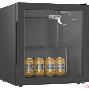 MINI BAR NOIR 45 LITRES AVEC PORTE VITRÉE RÉVERSIBLE ET RÉFRIGÉRATION PAR ABSORPTION