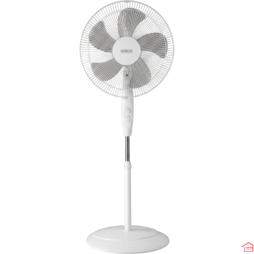 VENTILATEUR SUR PIED BLANC KRÖHLER DIAMÈTRE 40 CM 45 W 3 LAMES 3 VITESSES OSCILLATION RÉGLABLE
