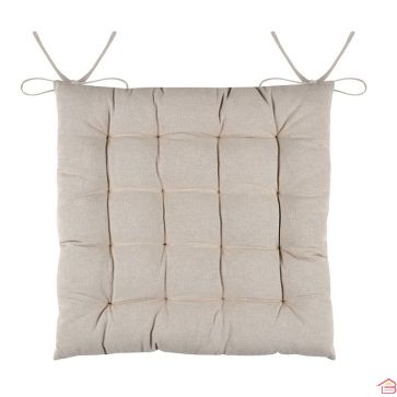 GALETTE DE CHAISE DUO 16 POINTS LIN 38X38X3.5 CM