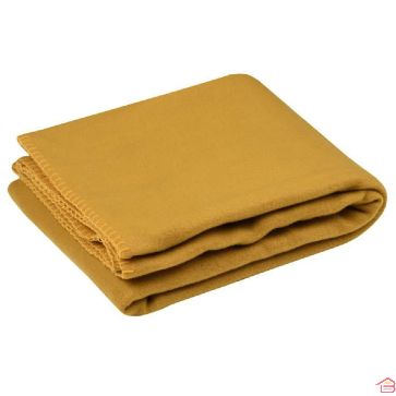 PLAID CARLTON MOUTARDE 125X150 CM