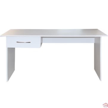 BUREAU ARISTOTE EN BOIS COLORIS BLANC 110X49X75 CM