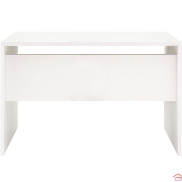 BUREAU BLANC FARADAY 90 X 50 X 60 CM EN BOIS AVEC RANGEMENT MODERNE