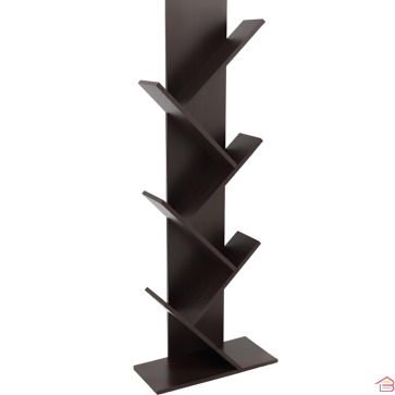 ÉTAGÈRE LIVRÉE 120 X 20 X 40 CM COULEUR BOIS FONCÉ