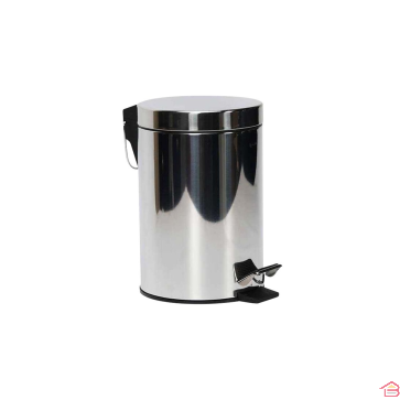 POUBELLE À PÉDALE 5 LITRES EN ACIER INOXYDABLE POUR SALLE DE BAIN ET CUISINE