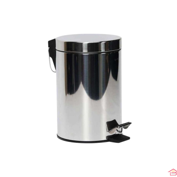 POUBELLE À PÉDALE EN ACIER INOXYDABLE 12 LITRES AVEC SEAU INTÉRIEUR AMOVIBLE