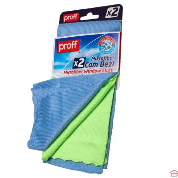 CHIFFON À VITRE EN MICROFIBRE 40x40 CM 2 PIÈCES