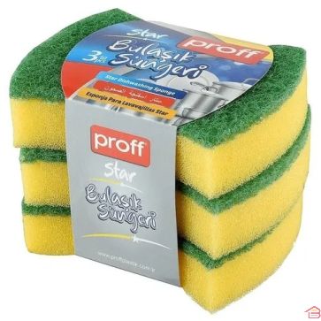 ÉPONGE À VAISSELLE STAR 3 PIÈCES PROFF