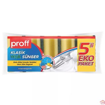 ÉPONGE POUR LAVE VAISSELLE 5 PIÈCES PROFF