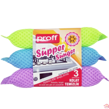 ÉPONGES 3 PIÈCES PROFF