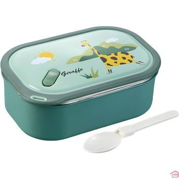 LUNCH BOX EN ACIER INOXYDABLE AVEC SÉPARATEUR 20X13,5X8,1 CM