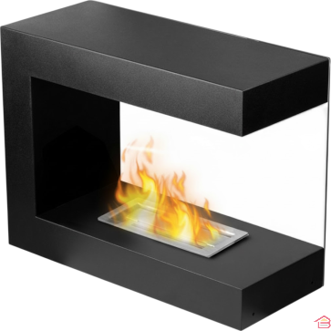 CHEMINÉE MOBILE À L’ÉTHANOL 40X25X10 CM AVEC BRÛLEUR EN ACIER INOXYDABLE 30 CM