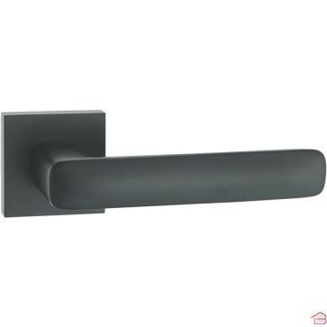 POIGNÉE DE PORTE LÉO NOIRE À CYLINDRE