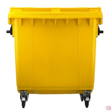 POUBELLE À DÉCHETS JAUNE DE 660 LITRES