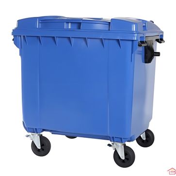 POUBELLE À DÉCHETS BLEUE DE 660 LITRES