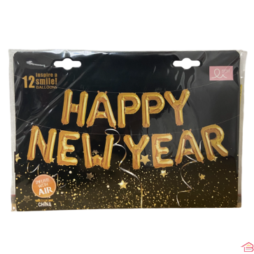 BALLON EN FOIL HAPPY NEW YEAR DORÉ