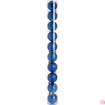 BOÎTE DE 10 BOULES DE SAPIN TURQUOISE DIAMÈTRE 6 CM