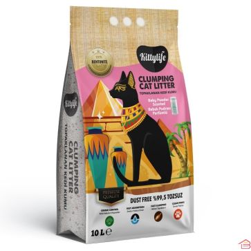 LITIÈRE POUR CHAT BABY POWDER KITTYLIFE CLUMPING 10 L