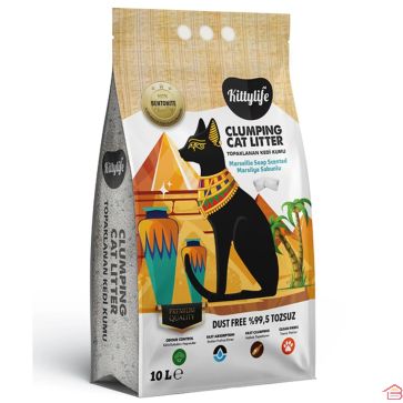 LITIÈRE POUR CHAT SAVON DE MARSEILLE KITTYLIFE CLUMPING 10 L