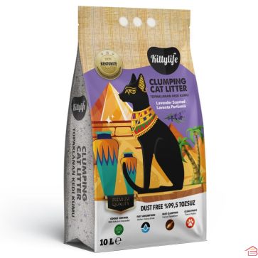 LITIÈRE POUR CHAT LAVANDE KITTYLIFE CLUMPING 10 L