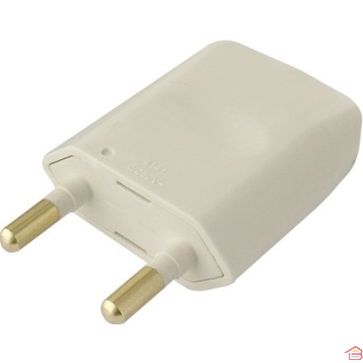 FICHE MÂLE 2P BLANC