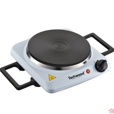 PLAQUE DE CUISSON 1 FEU BLANC 1500 W TECHWOOD