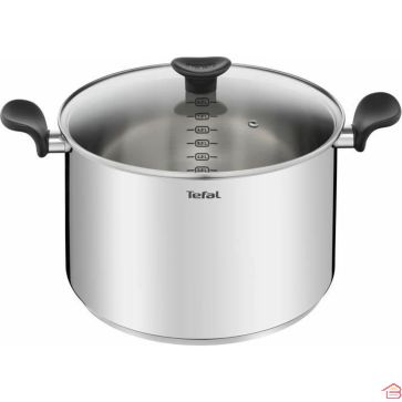 MARMITE EN INOX + COUVERCLE EN VERRE 28 CM PRIMARY TEFAL