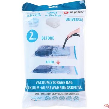 2 SACS SOUS VIDE DE RANGEMENT 130X74 CM / 86X50 CM