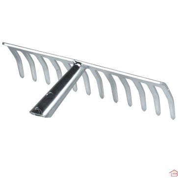 RÂTEAU DE JARDINAGE EN ACIER GALVANISÉ 12 DENTS 29,5 CM KINZO