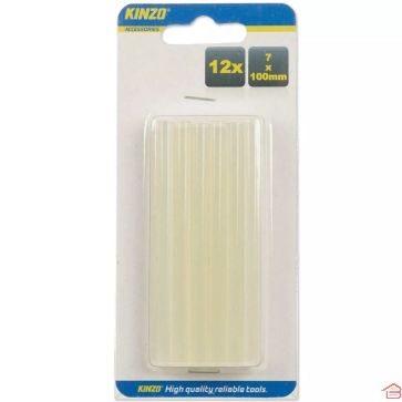 BÂTONS DE COLLE 7X100 MM PACK DE 12 PIÈCES KINZO