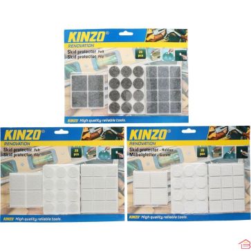 LOT DE 28 PATINS DE PROTECTION ANTIDÉRAPANTS AUTOCOLLANTS KINZO