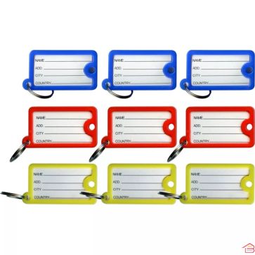 PORTE-CLÉS AVEC ÉTIQUETTES DE NOM 9 PIÈCES KINZO