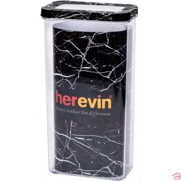 BOÎTE DE RANGEMENT DESIGN EFFET MARBRE NOIR CAPACITÉ 3 LITRES