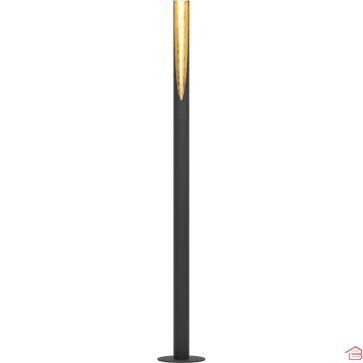 LAMPADAIRE LED EN ACIER NOIR ET OR BARBOTTO