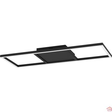 PLAFONNIER DEL EN ALUMINIUM ET ACIER NOIR CALAGRANO-Z