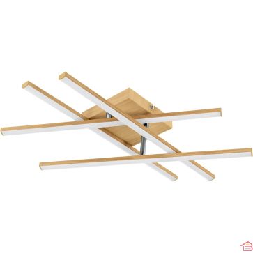 PLAFONNIER LED MARRON CLAIR LASANA 4 EGLO