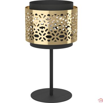 LAMPE DE TABLE EN ACIER NOIR ET LAITON SANDBACH EGLO