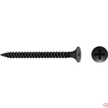 BOÎTE DE 40 VIS CLOISON SÈCHE TÊTE FRAISÉE PH2 PHOSPHATÉE 3,5X25 MM