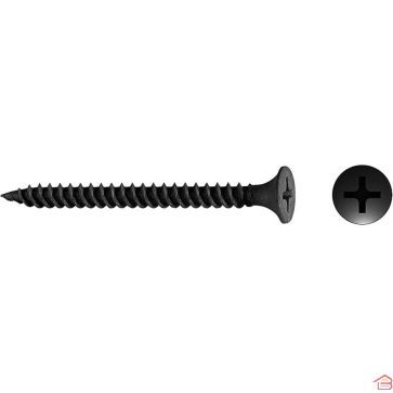 BOÎTE DE 30 PIÈCES DE VIS POUR CLOISONS SÈCHES 3.5 X 35 MM PHOSPHATÉES À TÊTE FRAISÉE