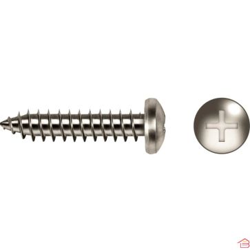 BLISTER DE 5 VIS À TÔLE TÊTE BOMBÉE PHILIPS ACIER INOXYDABLE 5,5 X 32 MM