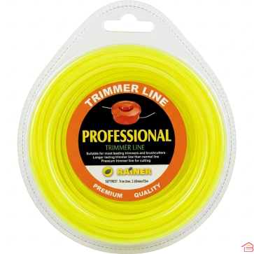 FIL DE NYLON ROND JAUNE POUR DÉBROUSSAILLEUSE ET COUPE BORDURE 3 MILLIMÈTRES X 15 MÈTRES