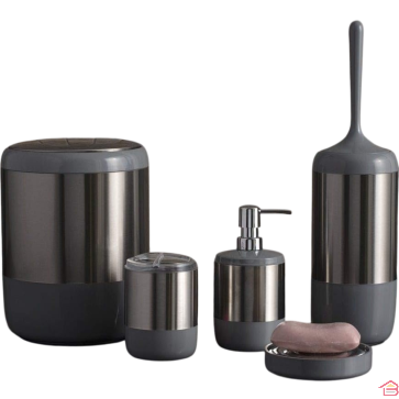 ENSEMBLE DE SALLE DE BAIN 5 PIÈCES LIMA GRIS