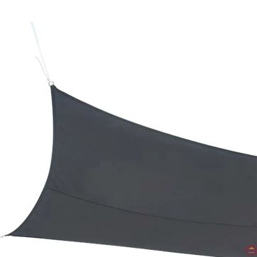 VOILE D’OMBRAGE RECTANGULAIRE ANTHRACITE 3X2 M EN POLYÉTHYLÈNE 160 GR/M²