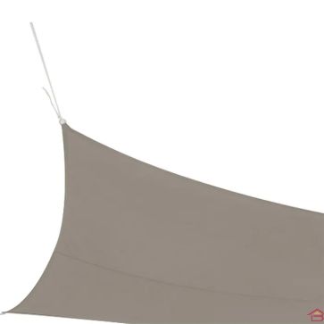 VOILE D’OMBRAGE RECTANGULAIRE TAUPE 4X3 M EN POLYESTER 160 GR/M²
