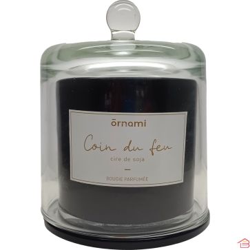 BOUGIE CLOCHE PARFUMÉE 190GR COIN DU FEU 10.7X14 CM