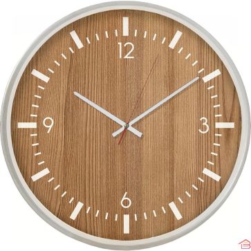 HORLOGE MURALE EFFET BOIS EN PLASTIQUE 40X4,8 CM