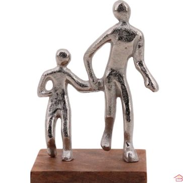 SILHOUETTE FAMILLE EN ALUMINIUM PETIT MODÈLE 15X10X10 CM