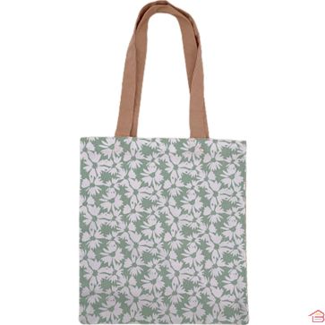 TOTE BAG IMPRIMÉ FLEURS 15X15X10 CM