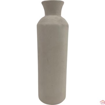 VASE EN CÉRAMIQUE GRIS 27X8 CM